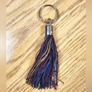 Anthropologie Multi-Colored Tassel Keychain